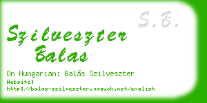 szilveszter balas business card