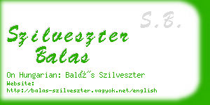 szilveszter balas business card